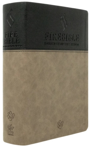 ESV Fire Bible Flexisoft Black and Slate