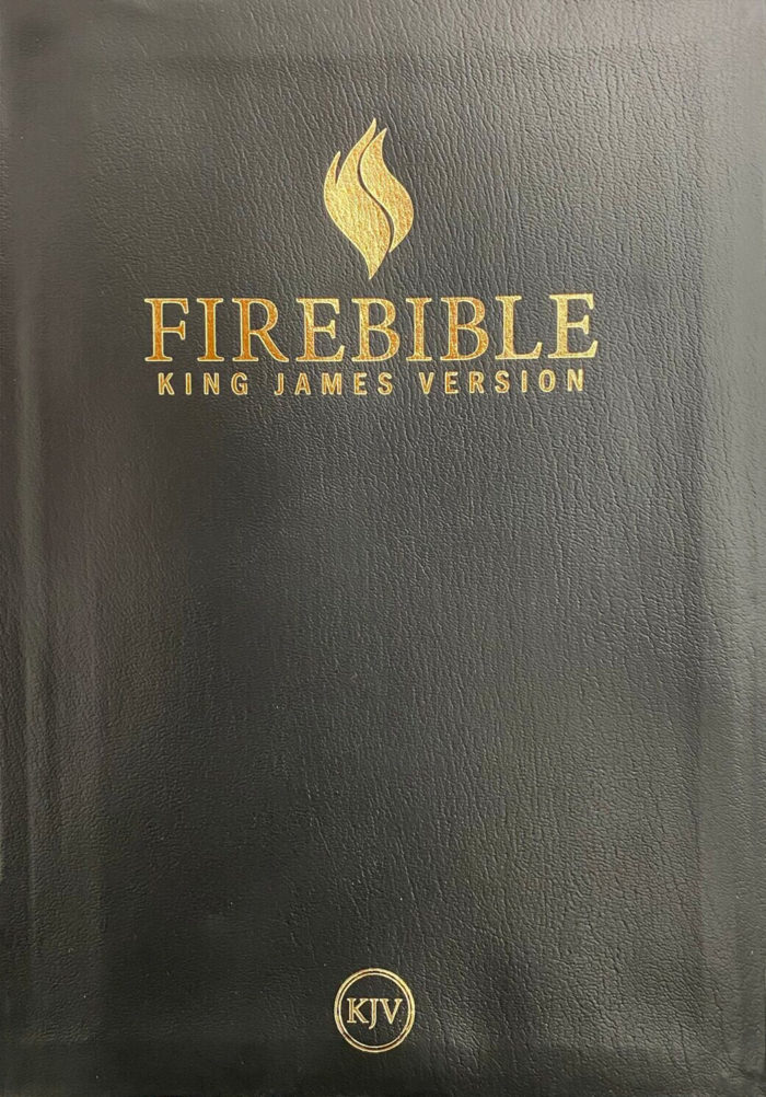 KJV Fire Bible Black Bonded Leather