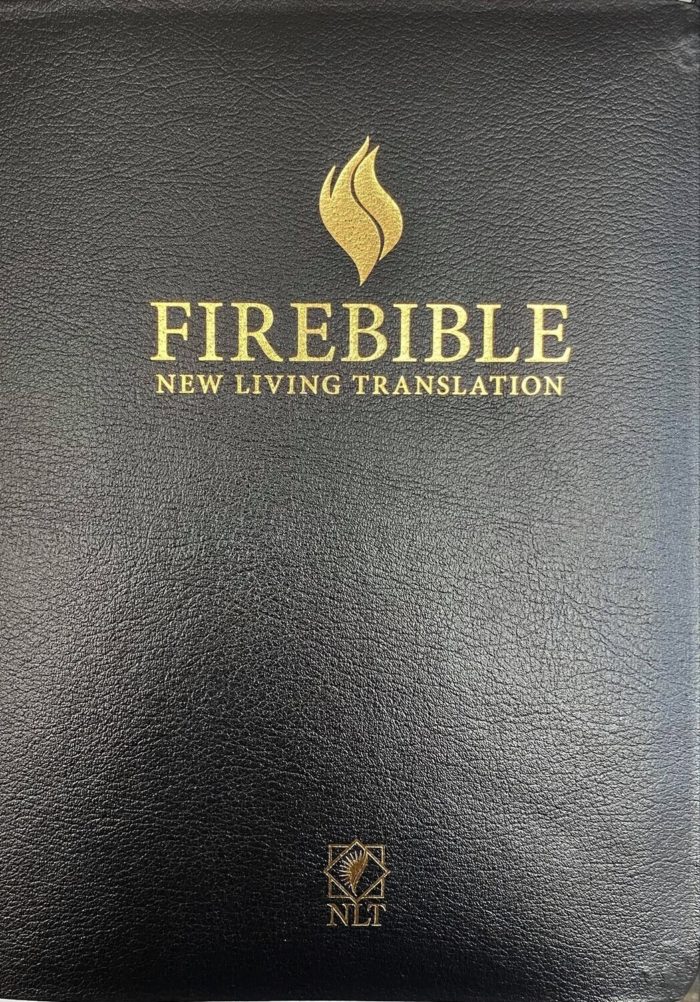 NLT Fire Bible Black Bonded Leather Cover